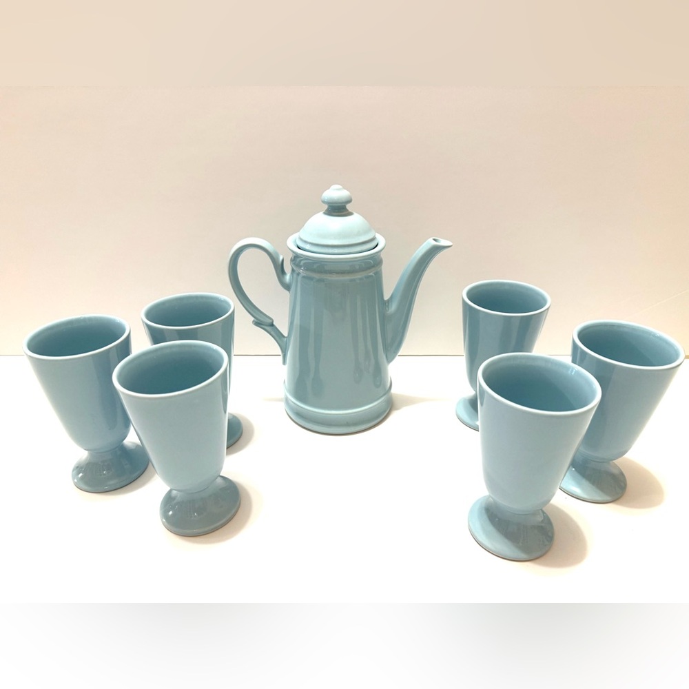 Vintage GL Creation Tea Set – Powder Blue – 1970s–1980s – Made in Korea